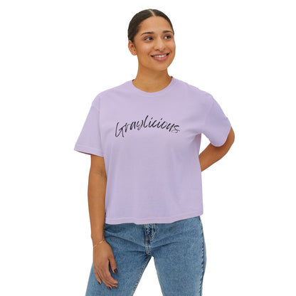 Women's Boxy Tee " Graylicious" Grayceful LLC