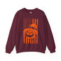 Pumpkin American Flag Crewneck Sweatshirt The Devil's Pickle