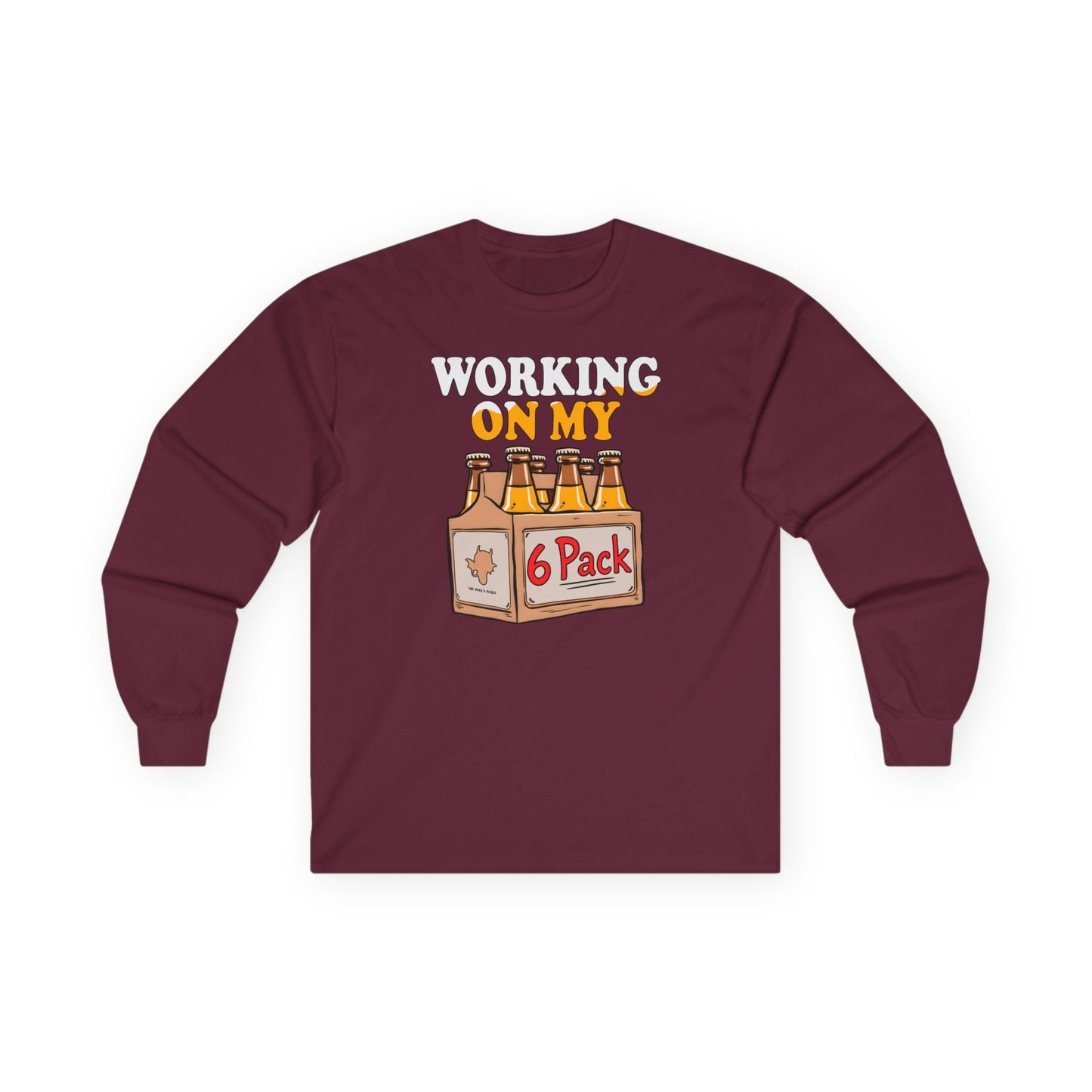 Working On My 6 Pack Long Sleeve Tee The Devil's Pickle