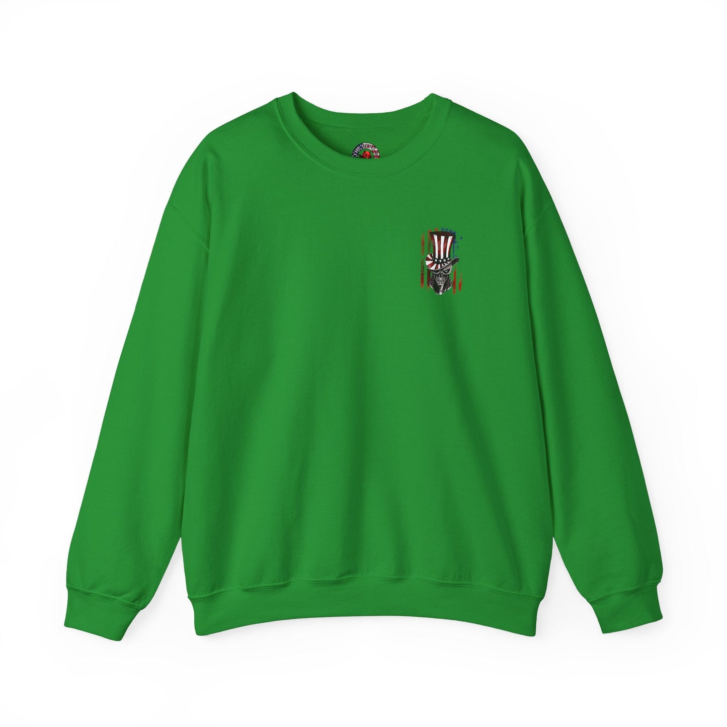 Patriotic Skull Crewneck Sweatshirt The Devil's Pickle