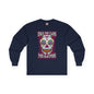 Dia De Los Muertos Skull Long Sleeve Tee The Devil's Pickle