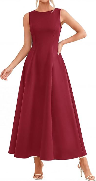 Women's Slim-Fit Long Vest Dress – A-Line High-Waist Sleeveless FitiqueFit