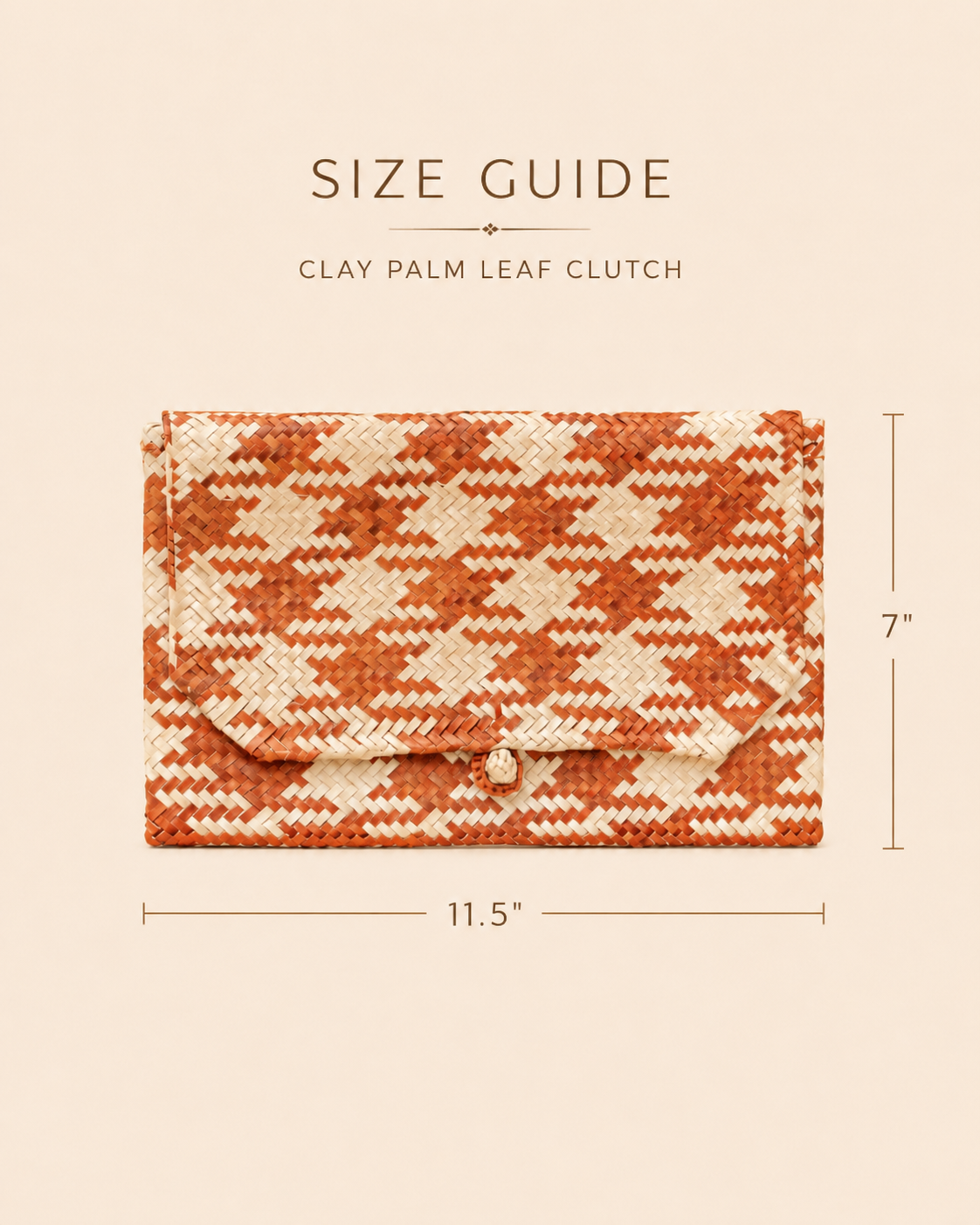 Plaid Rattan Clutch Village Thrive