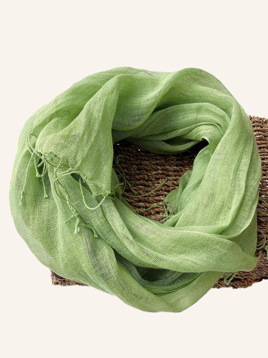100% Linen Lightweight Solid Color Scarf BIANCA LINTICO