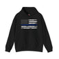 Thin Blue Line American Flag Hooded Sweatshirt The Devil's Pickle