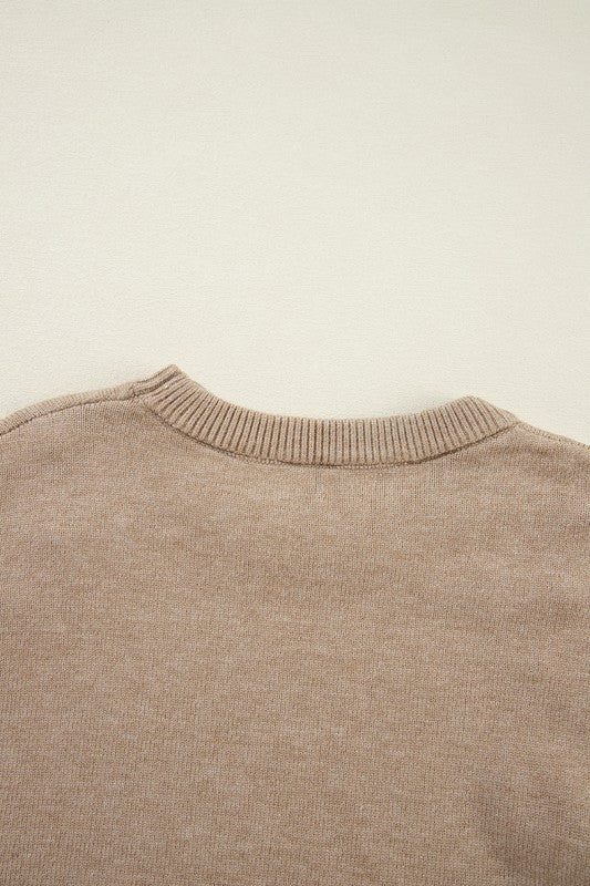 Pearled Drop Shoulder Round Neck Sweater Shop Style & More | Fresh Looks, Everyday Deals & Free Shipping
