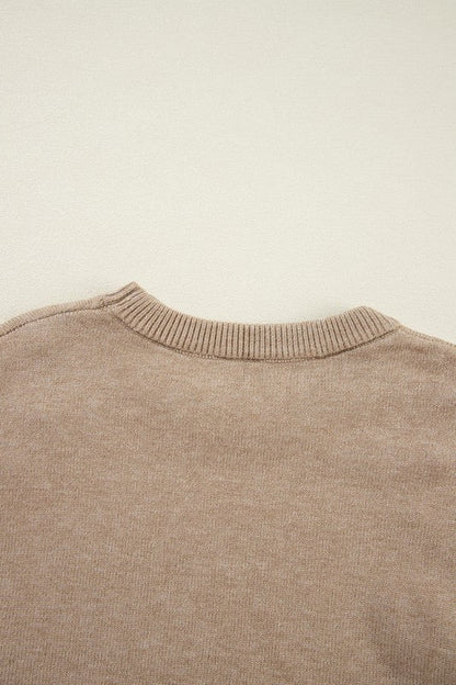 Pearled Drop Shoulder Round Neck Sweater Shop Style & More | Fresh Looks, Everyday Deals & Free Shipping