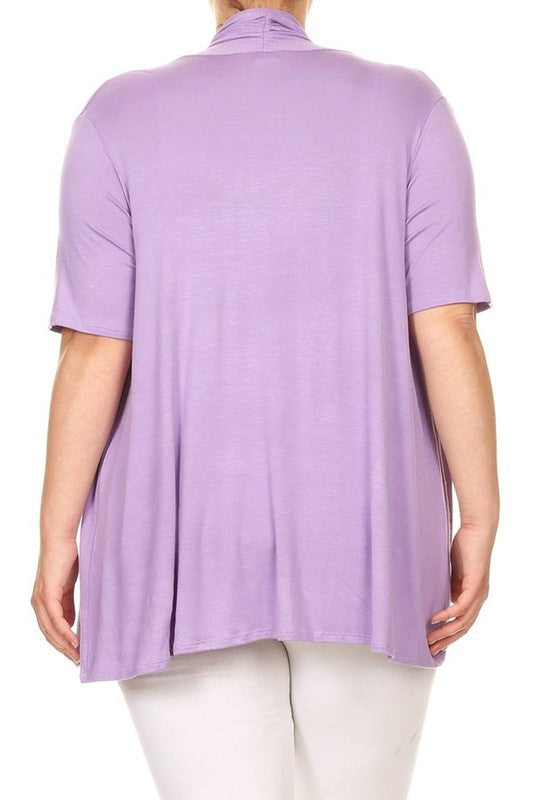 Plus Solid Waist length caedigan Loose fit Shop Style & More | Fresh Looks, Everyday Deals & Free Shipping