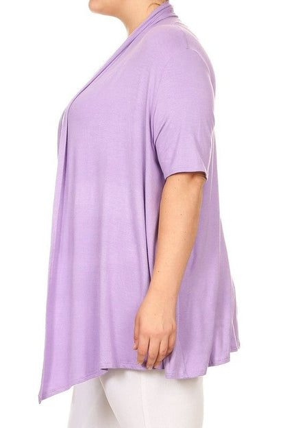 Plus Solid Waist length caedigan Loose fit Shop Style & More | Fresh Looks, Everyday Deals & Free Shipping