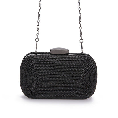 PU women's bag single shoulder woven evening bag