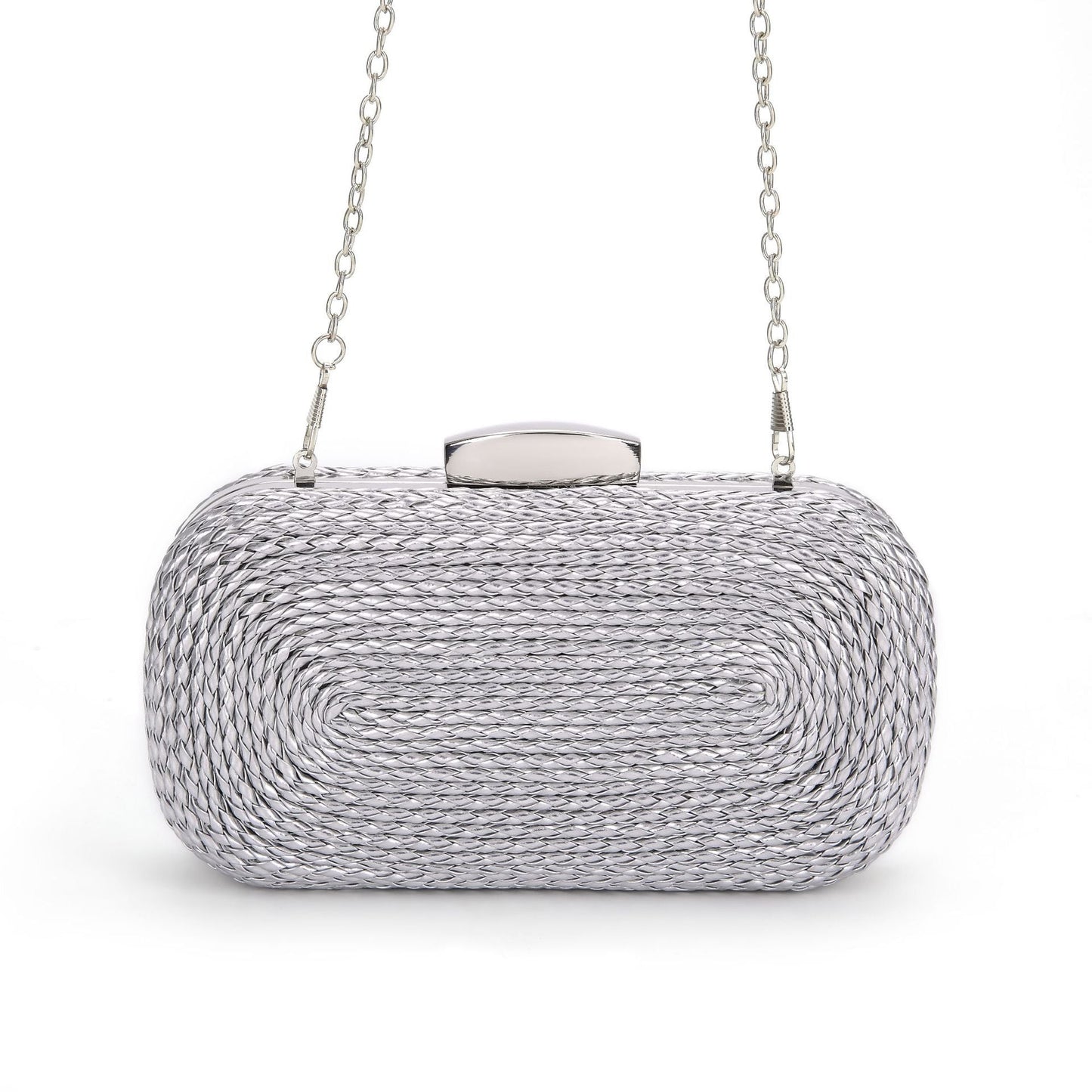 PU women's bag single shoulder woven evening bag
