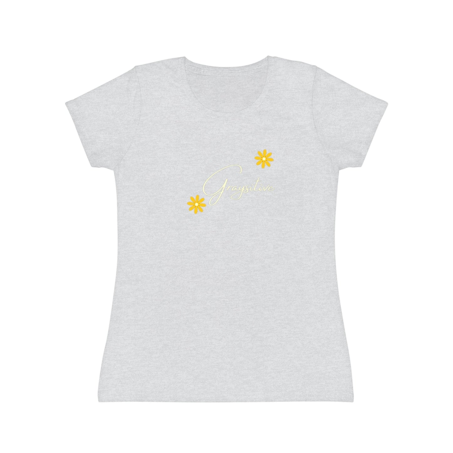 Women's Iconic T-Shirt graysitive with flowers Grayceful LLC