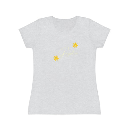 Women's Iconic T-Shirt graysitive with flowers Grayceful LLC