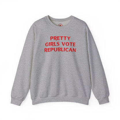 Pretty Girls Vote Republican Crewneck Sweatshirt The Devil's Pickle