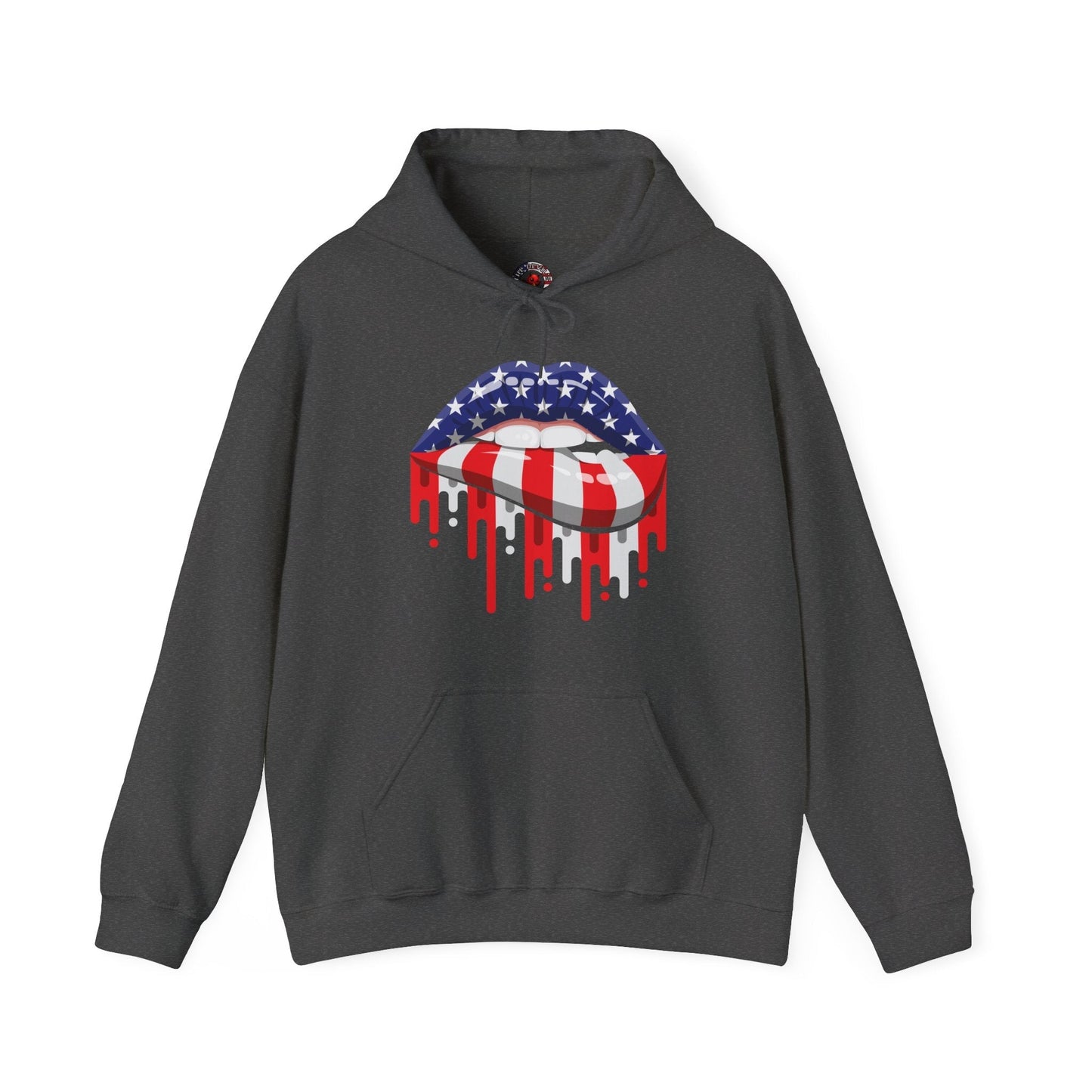 American Flag Lips Hooded Sweatshirt The Devil's Pickle