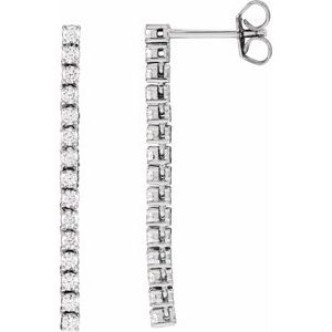 14K White 3/4 CTW Lab-Grown Diamond Earrings Ethereal Legacy Boutiques
