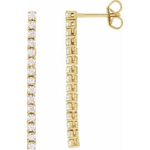 14K Yellow 3/4 CTW Lab-Grown Diamond Earrings Ethereal Legacy Boutiques