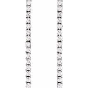 14K White 3/4 CTW Lab-Grown Diamond Earrings Ethereal Legacy Boutiques