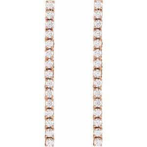 14K Rose 3/4 CTW Lab-Grown Diamond Earrings Ethereal Legacy Boutiques