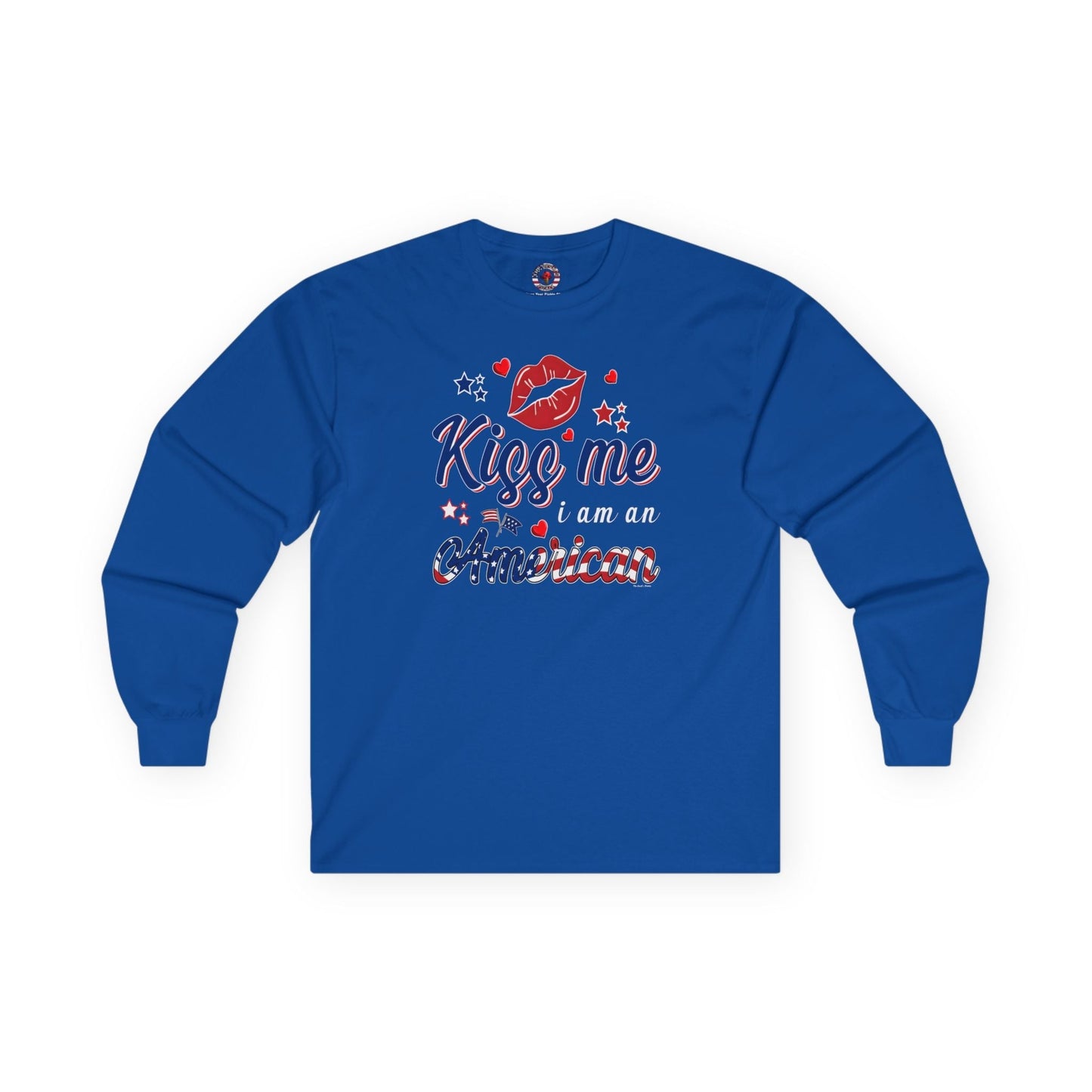 Kiss Me I Am An American Long Sleeve Tee The Devil's Pickle