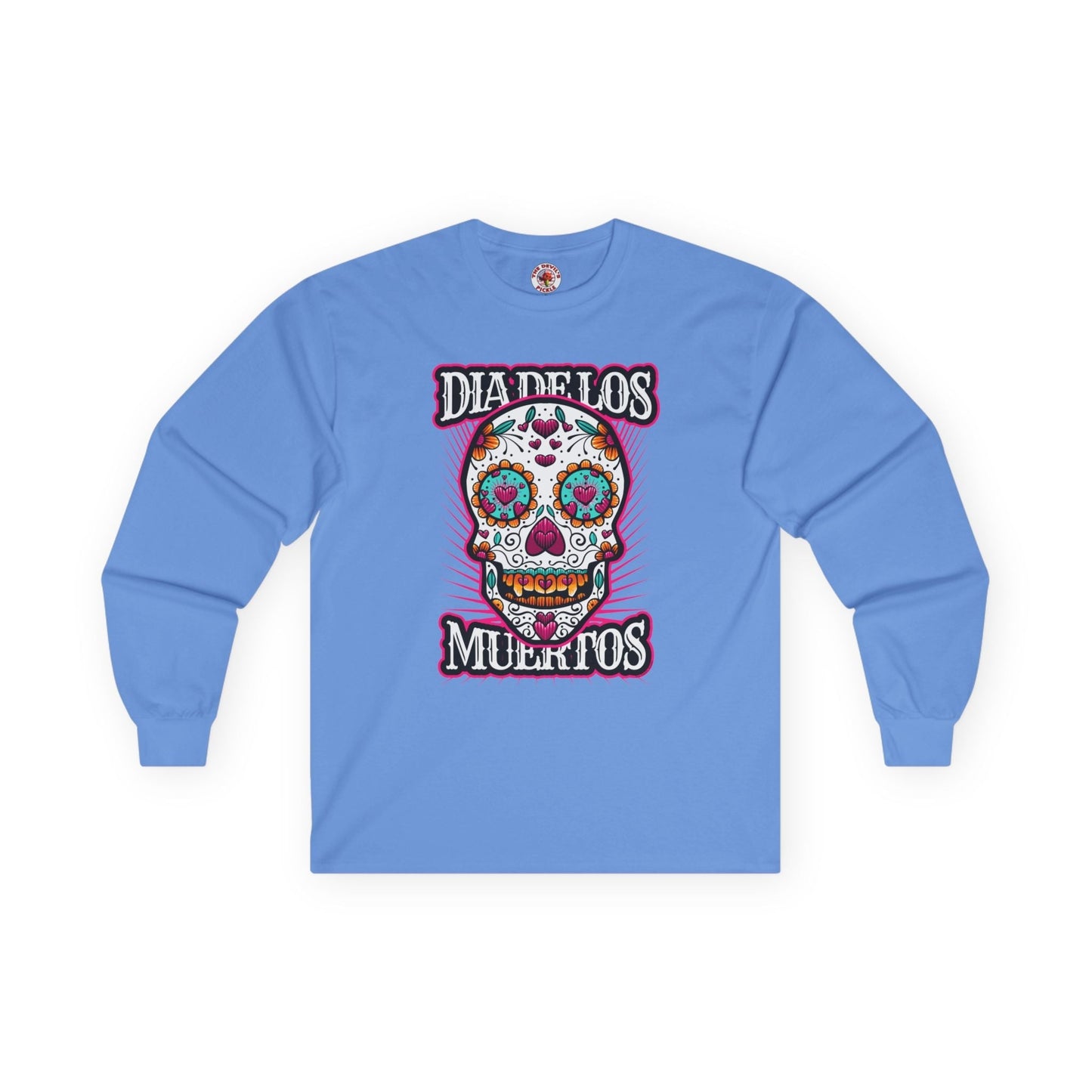 Dia De Los Muertos Skull Long Sleeve Tee The Devil's Pickle