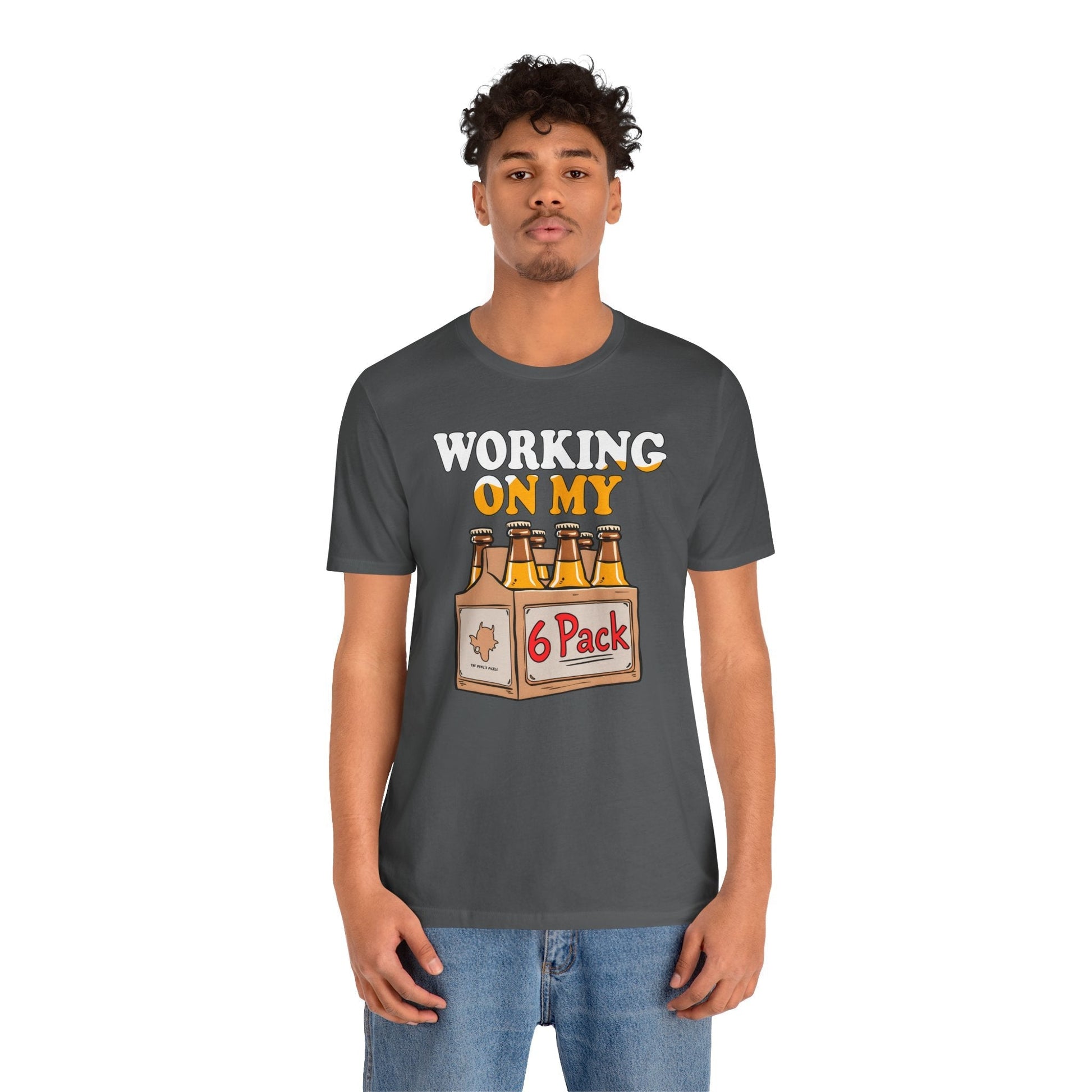 Working On My 6 Pack T-Shirt The Devil's Pickle