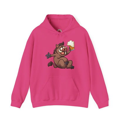 Beer Drinking Boar Hooded Sweatshirt The Devil's Pickle