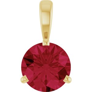 14K Yellow Lab-Grown Ruby Pendant Ethereal Legacy Boutiques