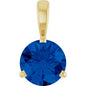 14K Yellow Lab-Grown Blue Sapphire Pendant Ethereal Legacy Boutiques