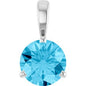 Platinum Lab-Grown Aqua Sapphire Pendant Ethereal Legacy Boutiques