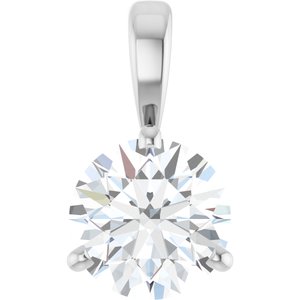 14K White 1 CT Lab-Grown Diamond Pendant Ethereal Legacy Boutiques