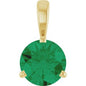 14K Yellow Lab-Grown Emerald Pendant Ethereal Legacy Boutiques