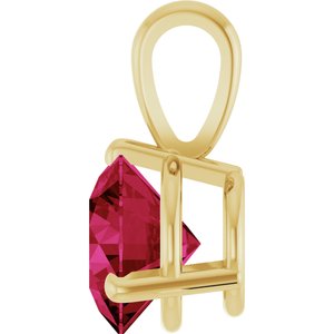 14K Yellow Lab-Grown Ruby Pendant Ethereal Legacy Boutiques