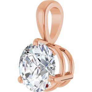 14K Rose 1 CT Lab-Grown Diamond Pendant Ethereal Legacy Boutiques