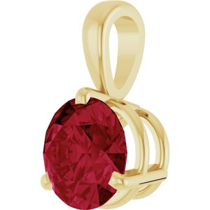 14K Yellow Lab-Grown Ruby Pendant Ethereal Legacy Boutiques