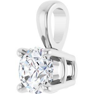 14K White 1/4 CT Lab-Grown Diamond Pendant Ethereal Legacy Boutiques