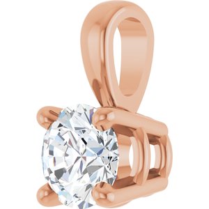 14K Rose 1/4 CT Lab-Grown Diamond Pendant Ethereal Legacy Boutiques