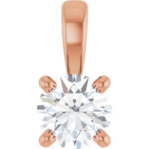 14K Rose 1/4 CT Lab-Grown Diamond Pendant Ethereal Legacy Boutiques
