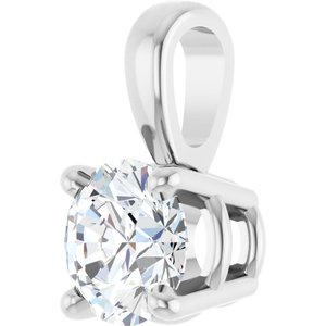 14K White 1/3 CT Lab-Grown Diamond Pendant Ethereal Legacy Boutiques