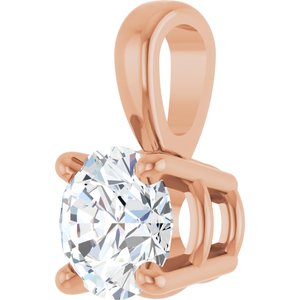 14K Rose 1/3 CT Lab-Grown Diamond Pendant Ethereal Legacy Boutiques