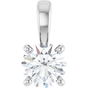 14K White 1/3 CT Lab-Grown Diamond Pendant Ethereal Legacy Boutiques