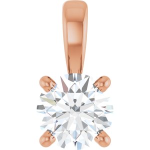 14K Rose 1/3 CT Lab-Grown Diamond Pendant Ethereal Legacy Boutiques