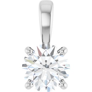 14K White 1/2 CT Lab-Grown Diamond Pendant Ethereal Legacy Boutiques