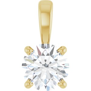 14K Yellow 1/2 CT Lab-Grown Diamond Pendant Ethereal Legacy Boutiques