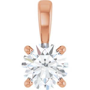 14K Rose 1/2 CT Lab-Grown Diamond Pendant Ethereal Legacy Boutiques