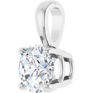 14K White 1/2 CT Lab-Grown Diamond Pendant Ethereal Legacy Boutiques
