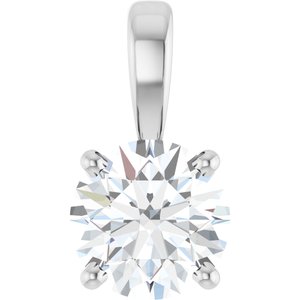 14K White 3/4 CT Lab-Grown Diamond Pendant Ethereal Legacy Boutiques