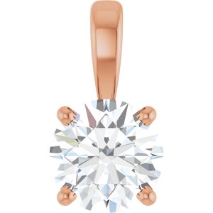 14K Rose 3/4 CT Lab-Grown Diamond Pendant Ethereal Legacy Boutiques