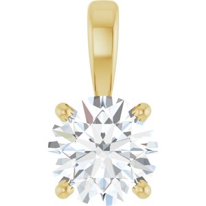 14K Yellow 3/4 CT Lab-Grown Diamond Pendant Ethereal Legacy Boutiques