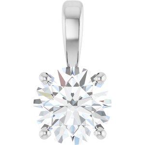 14K White 1 CTW Lab-Grown Diamond Pendant Ethereal Legacy Boutiques